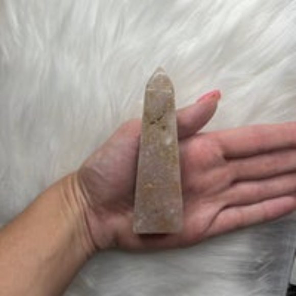 Druzy Pink Amethyst Obelisk - Picture 13 of 13